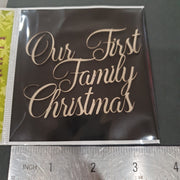 2CRAFTY CHIPBOARD " Our First Family Christmas"